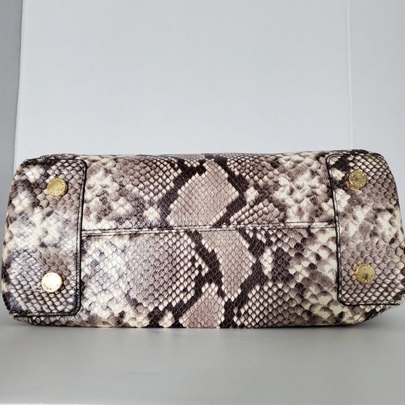 Michael Kors Lenox Python Embossed Leather Satchel - Picture 4 of 5
